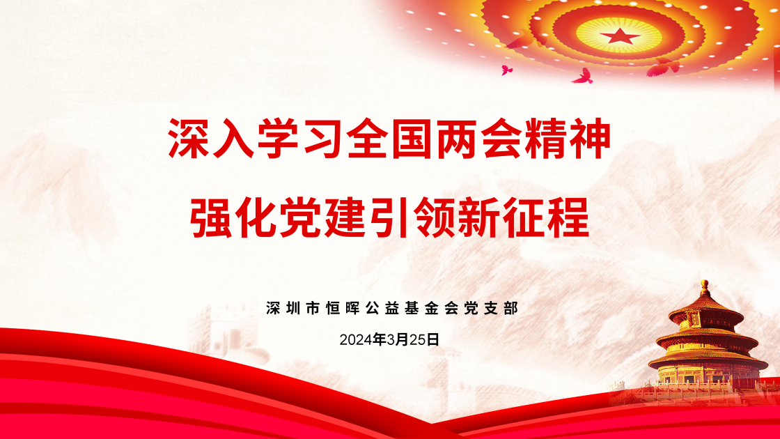 深入学习全国两会精神，强化党建引领新征程